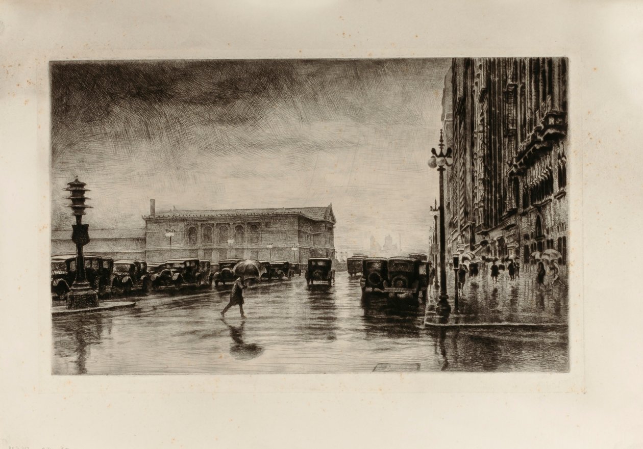 Esős nap, Michigan Avenue alkotó: Otto J. Schneider