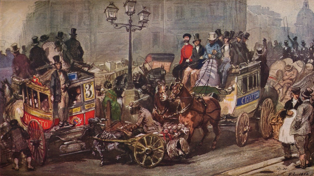 Jelenet a Ludgate Circusban, 1850 alkotó: Otto Limited