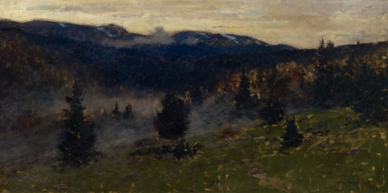 Táj (olaj, vászon) alkotó: Otto Ludvig Sinding