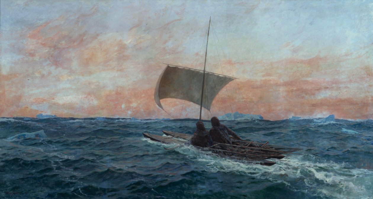 Nansen és Johansen a Jeges-tengerről alkotó: Otto Ludvig Sinding