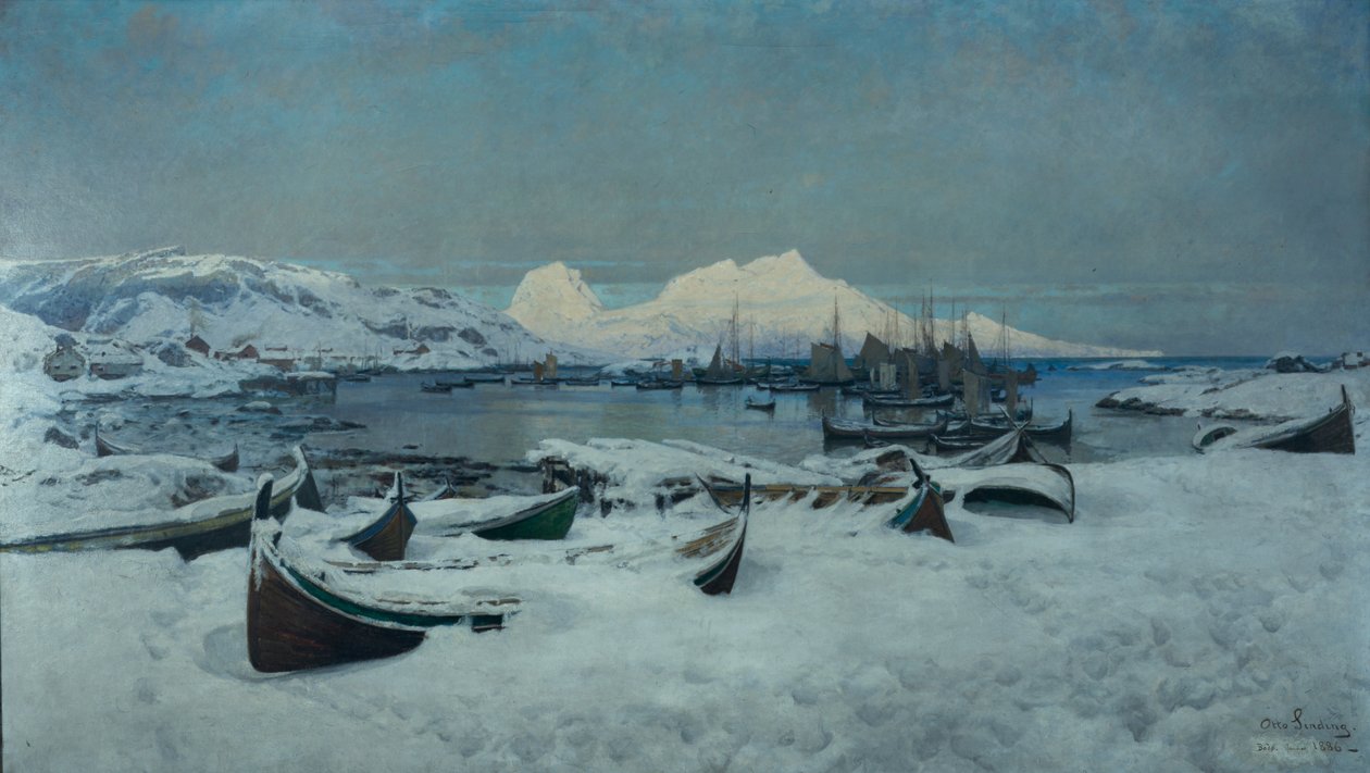 Téli nap Lofotenben, Bodøben alkotó: Otto Ludvig Sinding