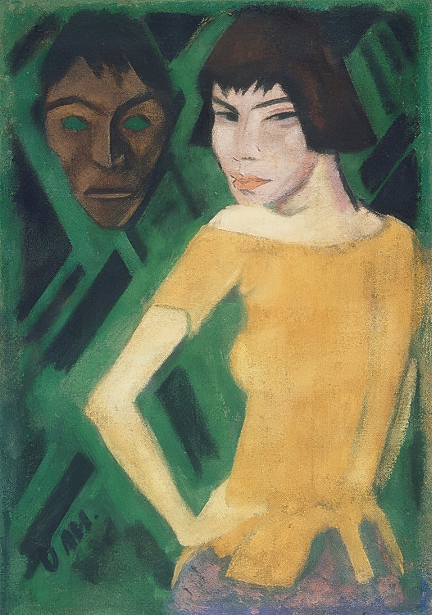 Maszk maszkkal. 1919/21 alkotó: Otto Mueller