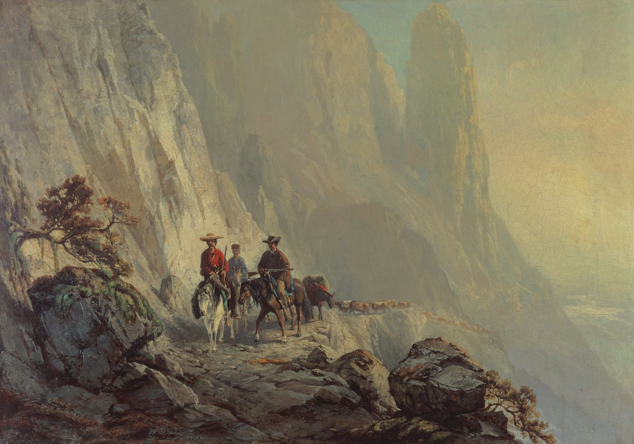 A hegy szélén, 1870 alkotó: Otto Sommer