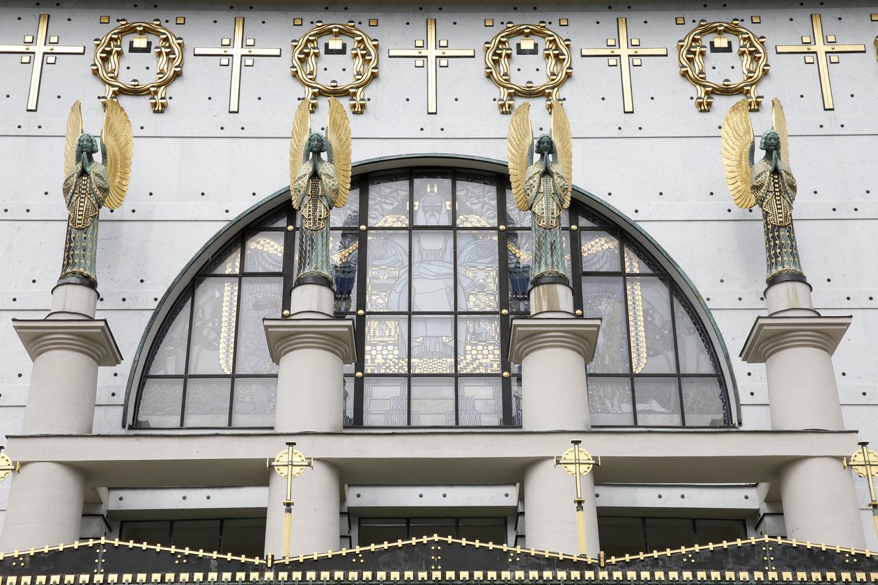Am Steinhof templom (templom Leopld) tervezte Otto Wagner, Bécs, Ausztria (fotó) alkotó: Otto Wagner