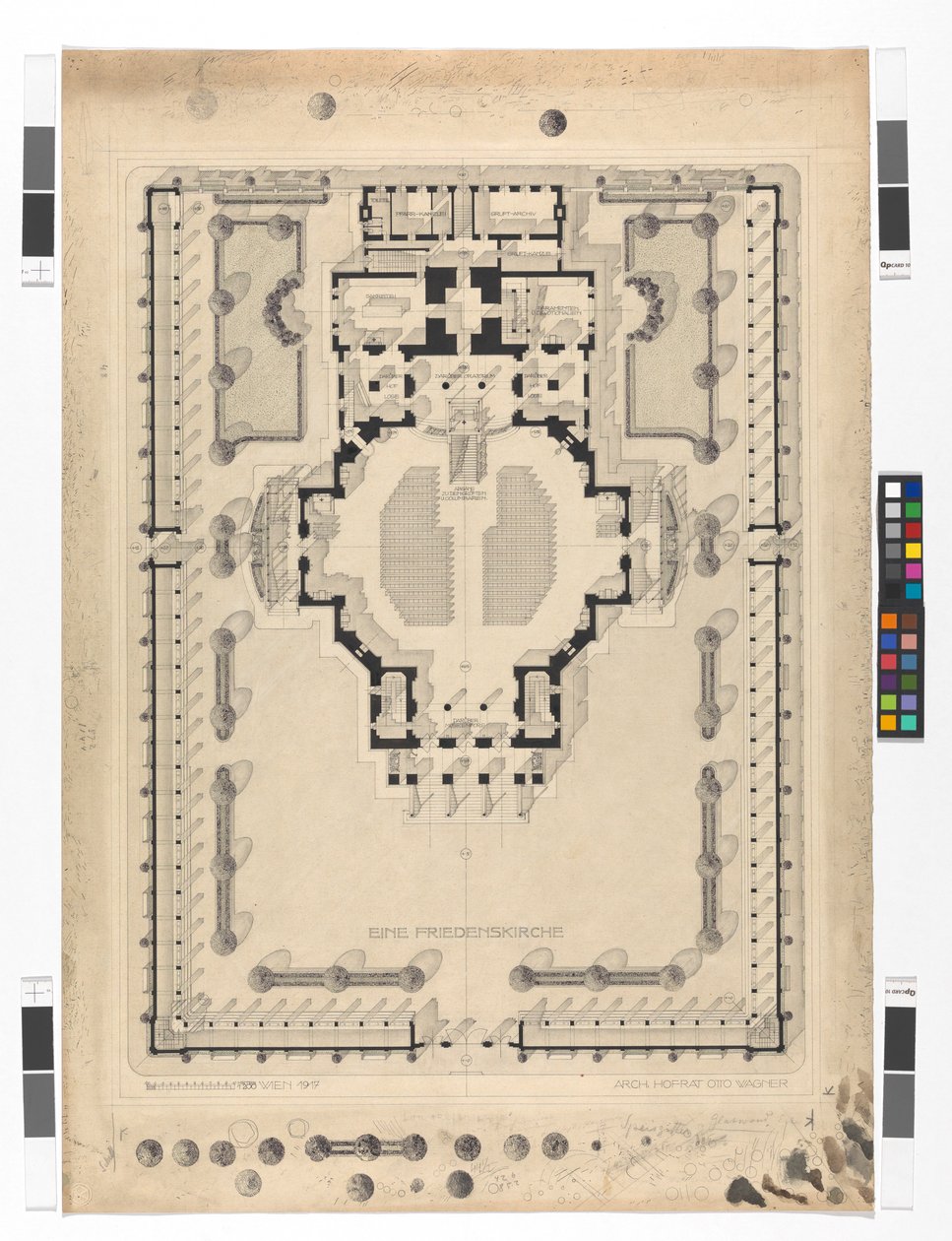 Béketemplom, alaprajz alkotó: Otto Wagner