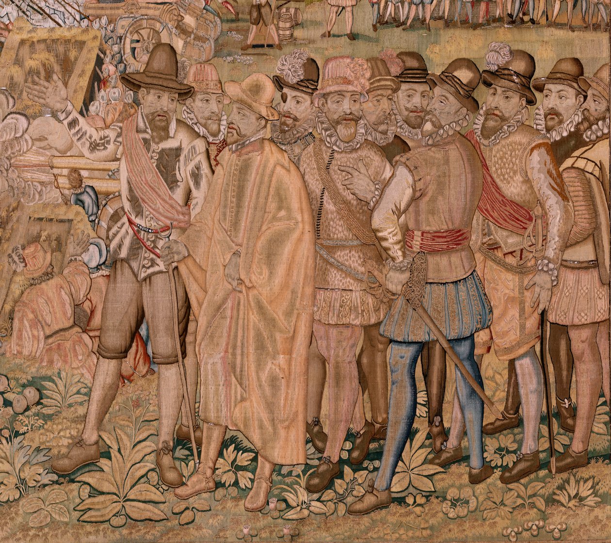 Flamand kárpit. Albert főherceg diadalai és csatái sorozat. Hulst városának elfoglalása (Toma de la Plaza de Hulst). A sorozat hetedik kárpitja. Otto van Veen modell és Hans I Snellinck. Gyártás Martin Reynbouts, Brüsszel alkotó: Otto van Veen