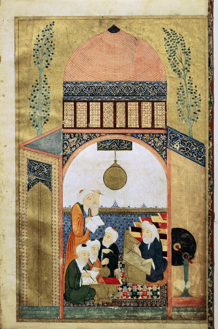 Egy előadás a csillagászatról, négy tudós mesterükkel, 1418 körül alkotó: Ottoman School