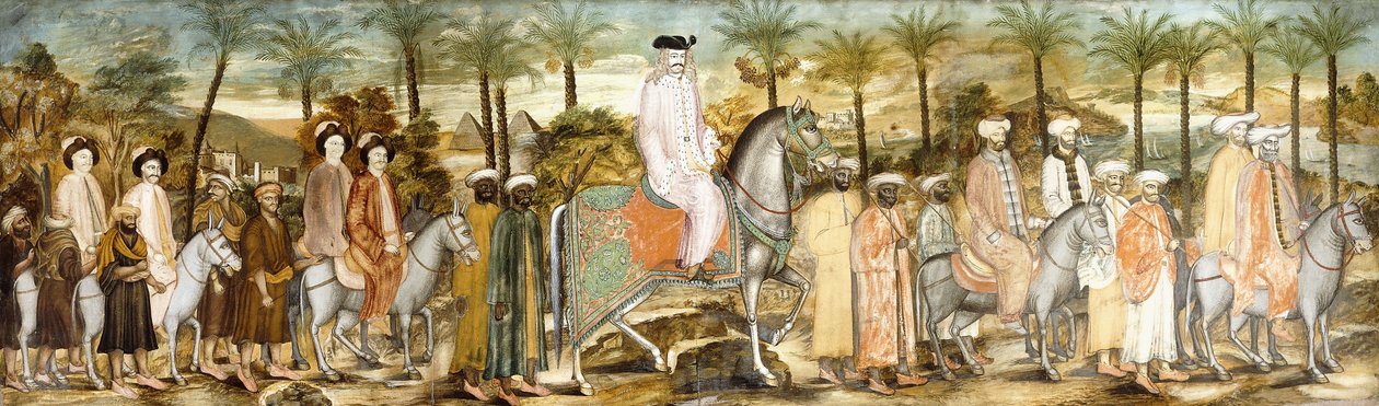 Európai urak a keletiek körmenetében, 1720 körül alkotó: Ottoman School