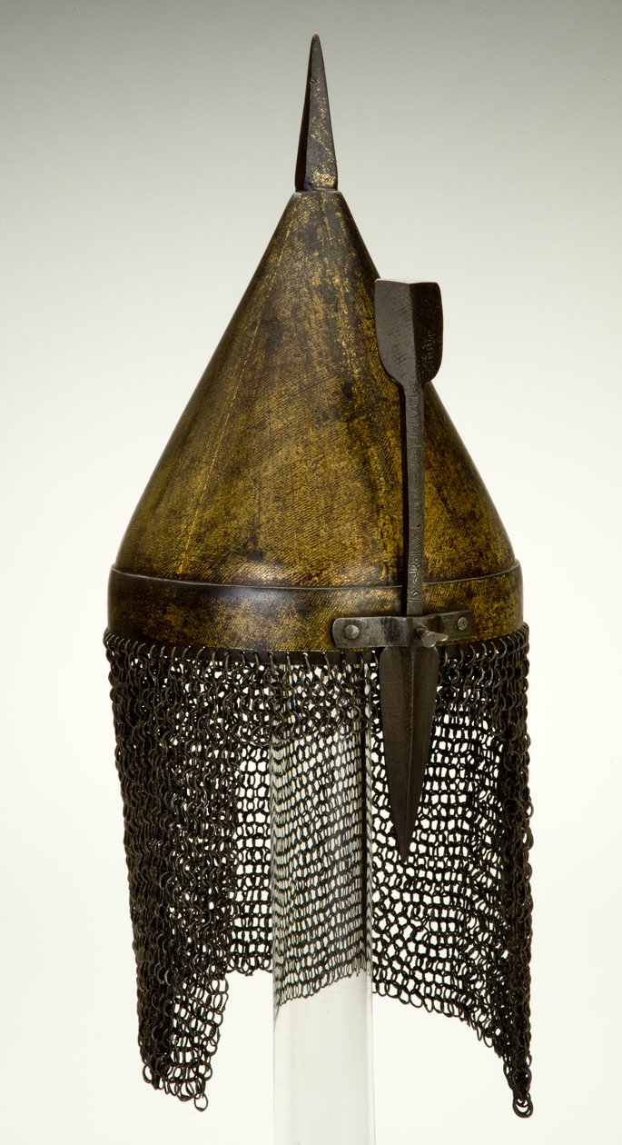 Sisak, talán 16. századi, 19. században módosított (rozsdás vas aranyozással) alkotó: Ottoman School