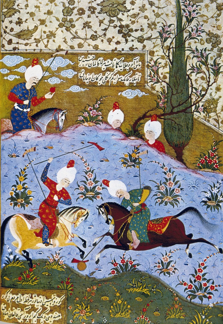 Pólózó herceg, Divan-i Nevai illusztrációja, Ali Sir Nevai gyűjteményei alkotó: Ottoman School