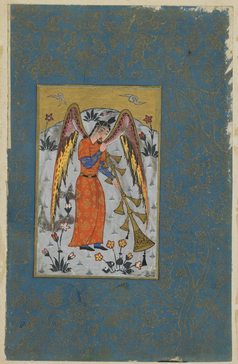 Israfil angyal, 1580-90 körül alkotó: Ottoman School