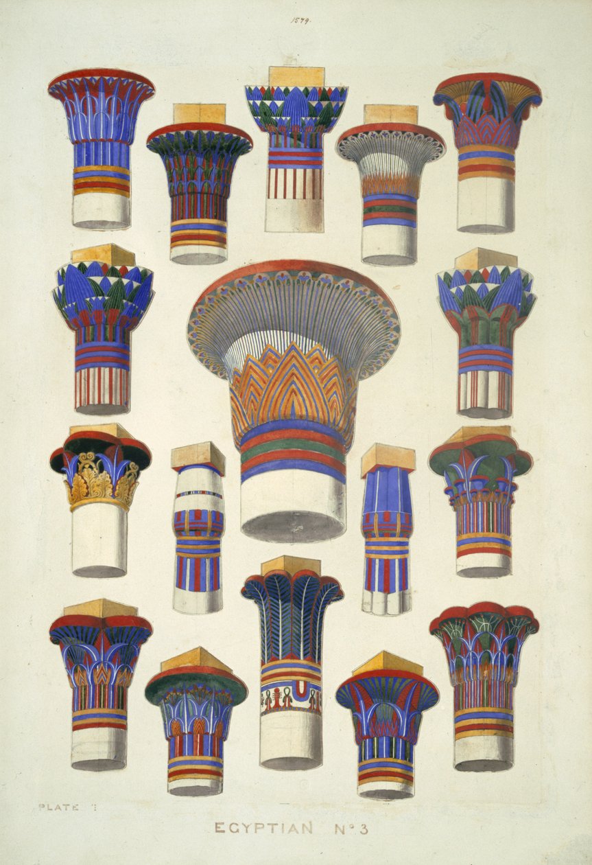 Egyiptomi No 3, Owen Jones (1809-68) "A dísznyelvtanából" alkotó: Owen Jones