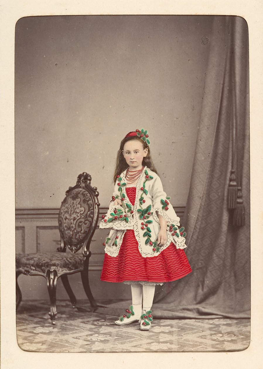 Follett családi album díszes bálra jelmezezett gyerekekről, kb. 1880. alkotó: Owen Angel