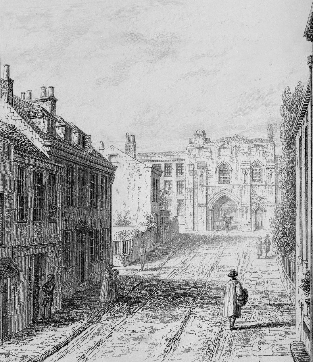 West Gate Winchester nyugatra néz, 1830 körül alkotó: Owen Brown Carter