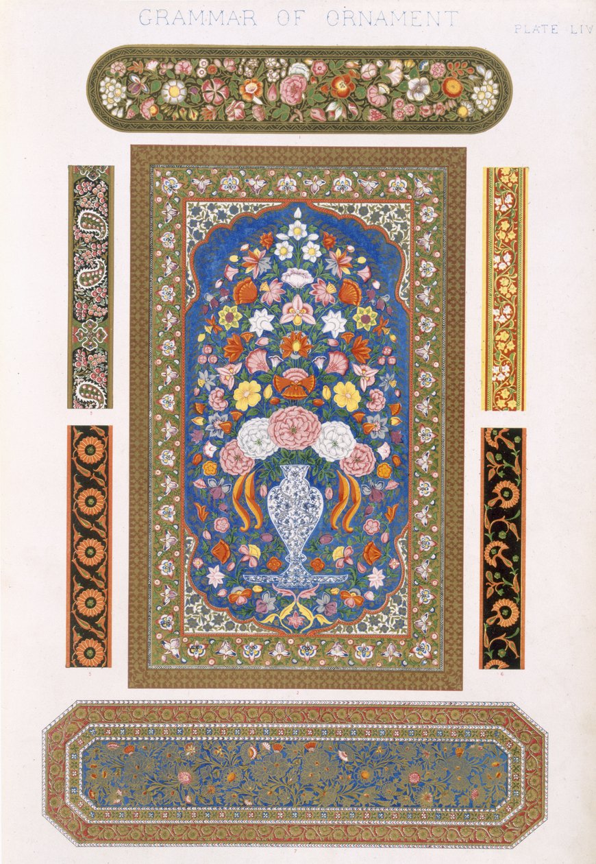 Indiai, LIV lemez, Owen Jones (1809-1868) „The Grammar of Ornament” című művéből alkotó: Owen Jones
