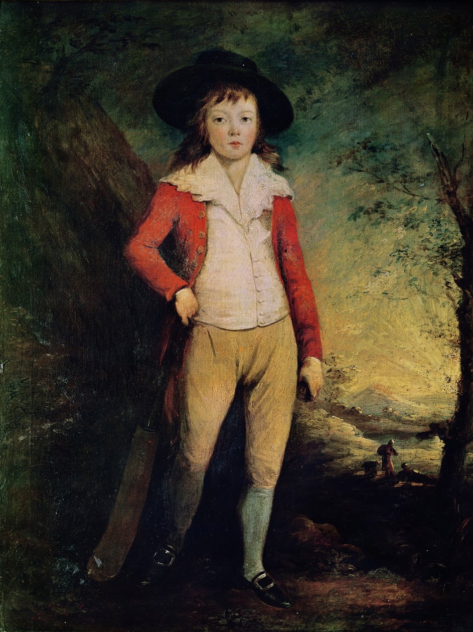William Seward portréja krikettütővel, 1788-91 körül alkotó: Ozias Humphry