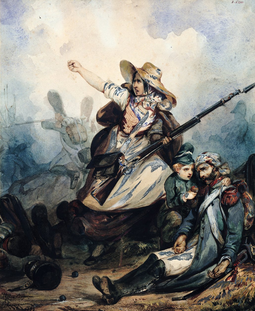 Barikád 1830-ban, 1834-ben alkotó: P. Manguin