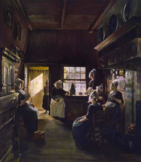 Beszélgetés, 1888 alkotó: P. Weimar