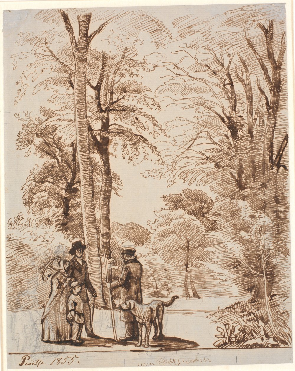 Erdei út figurákkal. Islinge alkotó: P.C. Skovgaard