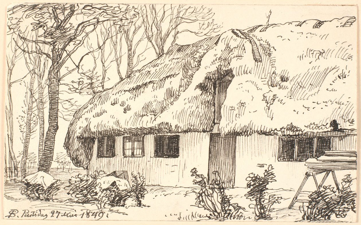 Tetős parasztház Læsø-n alkotó: P.C. Skovgaard