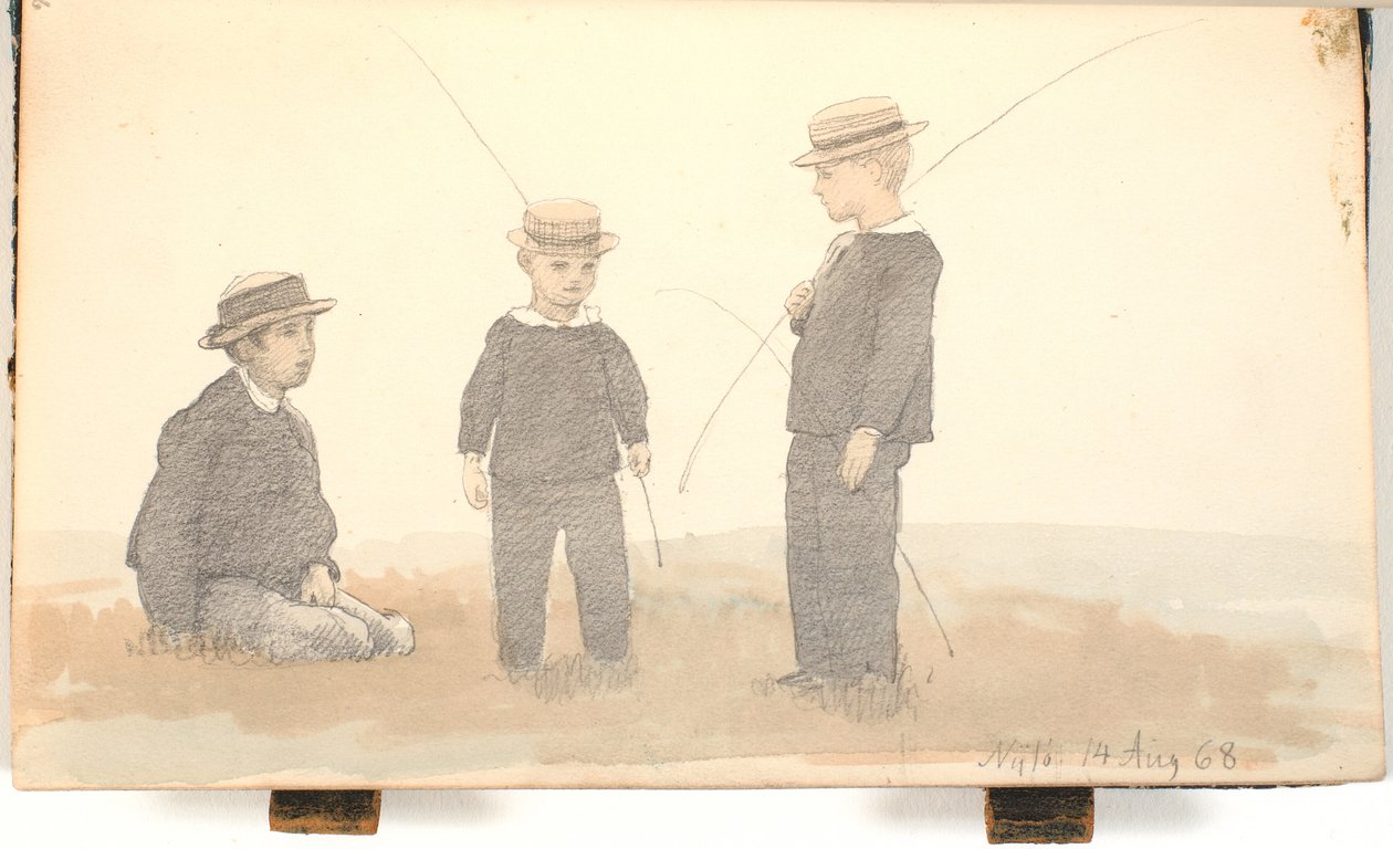 Három szalmakalapos fiú alkotó: P.C. Skovgaard