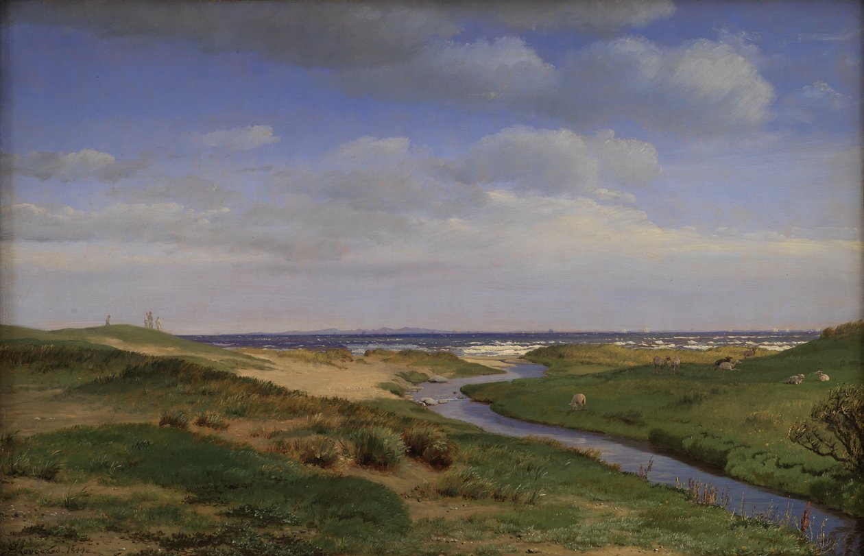 Kilátás Zéland északi partjára, Dronningmølle-nél alkotó: P.C. Skovgaard