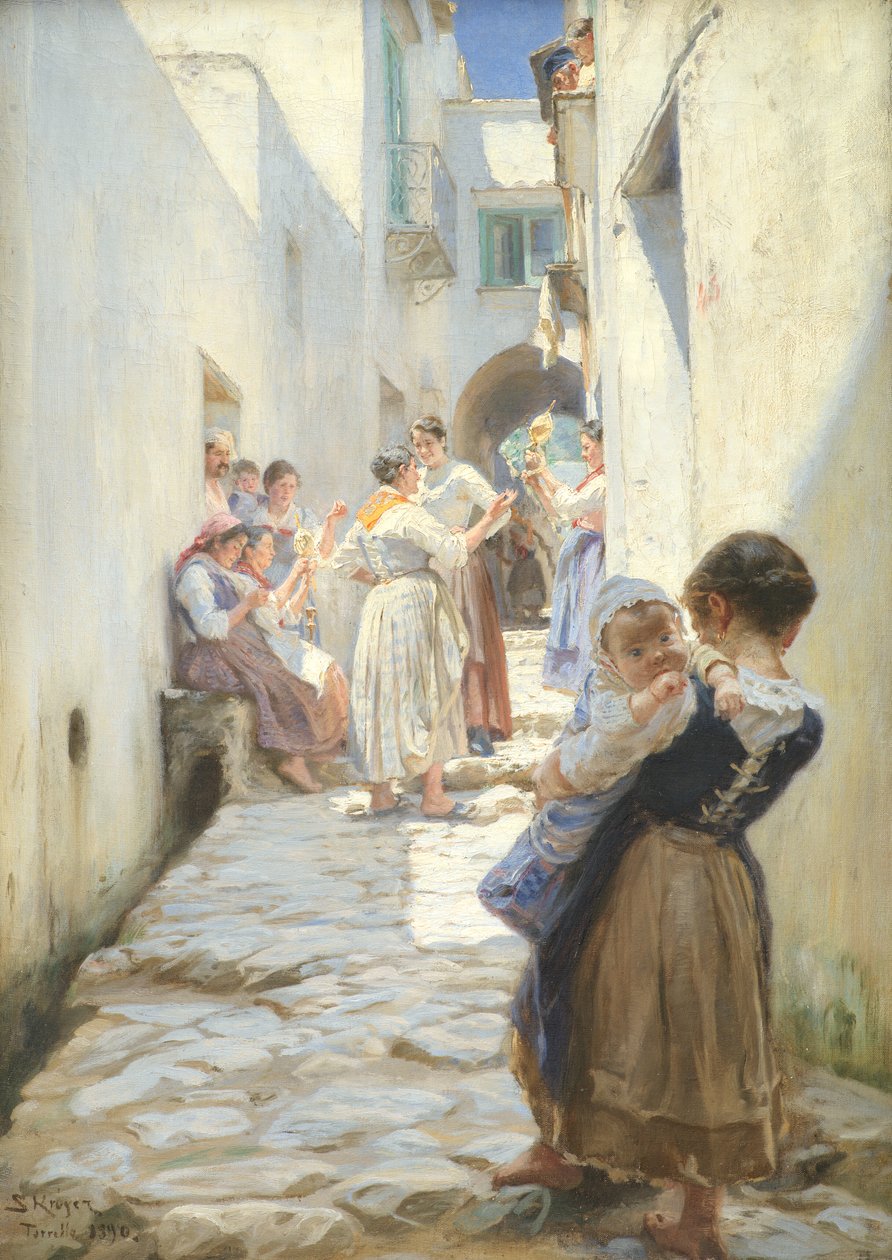Egy utca Torelloban, Olaszországban alkotó: Peder Severin Krøyer