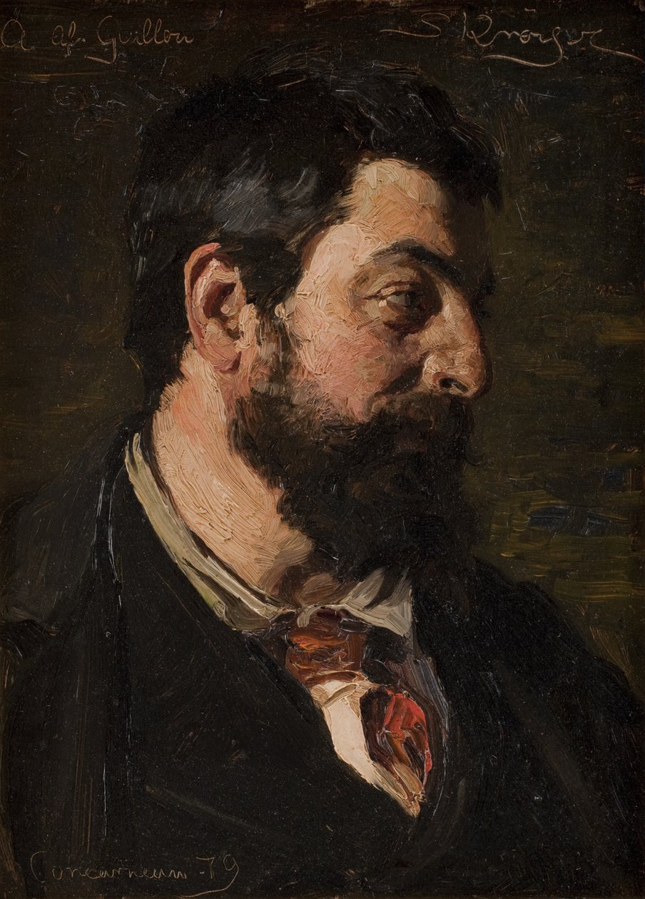 Alfred Guillou francia festő portréja alkotó: Peder Severin Krøyer