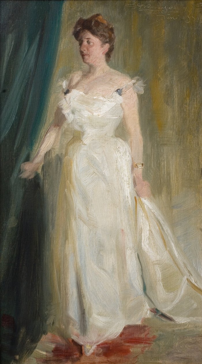 Lillie Suzanne Raben-Levetzau grófnő portréja alkotó: Peder Severin Krøyer