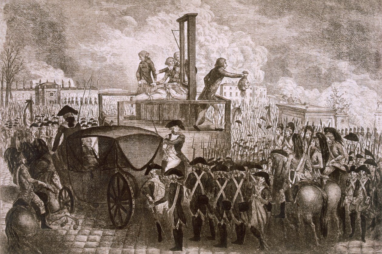 XVI. Lajos kapitány kivégzése, 1793. január 21. (heliográf) alkotó: P. Dujardin