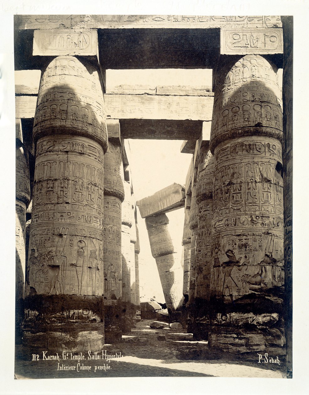 Hypostyle terem, Amun-Re temploma, Karnak, Egyiptom, 1878 alkotó: P Sebah