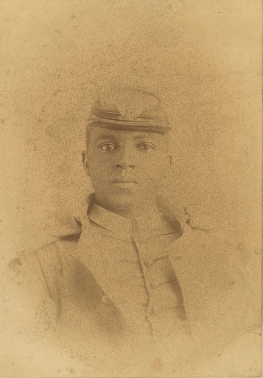 Charles Young ezredes, a West Point-i kadét kabinetkártyája, 1889. alkotó: Pach Bros