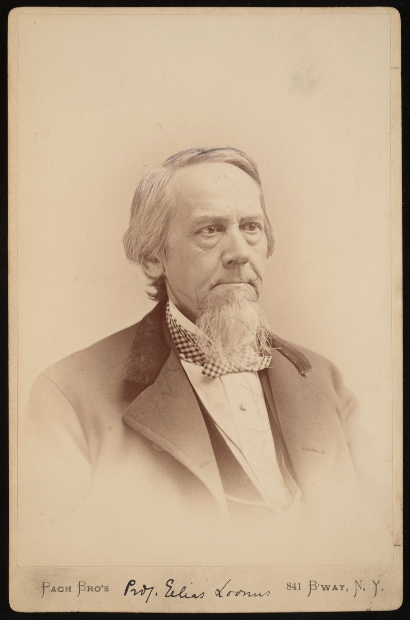 Elias Loomis portréja 1811-1889, 1883-1889 között. alkotó: Pach Bros