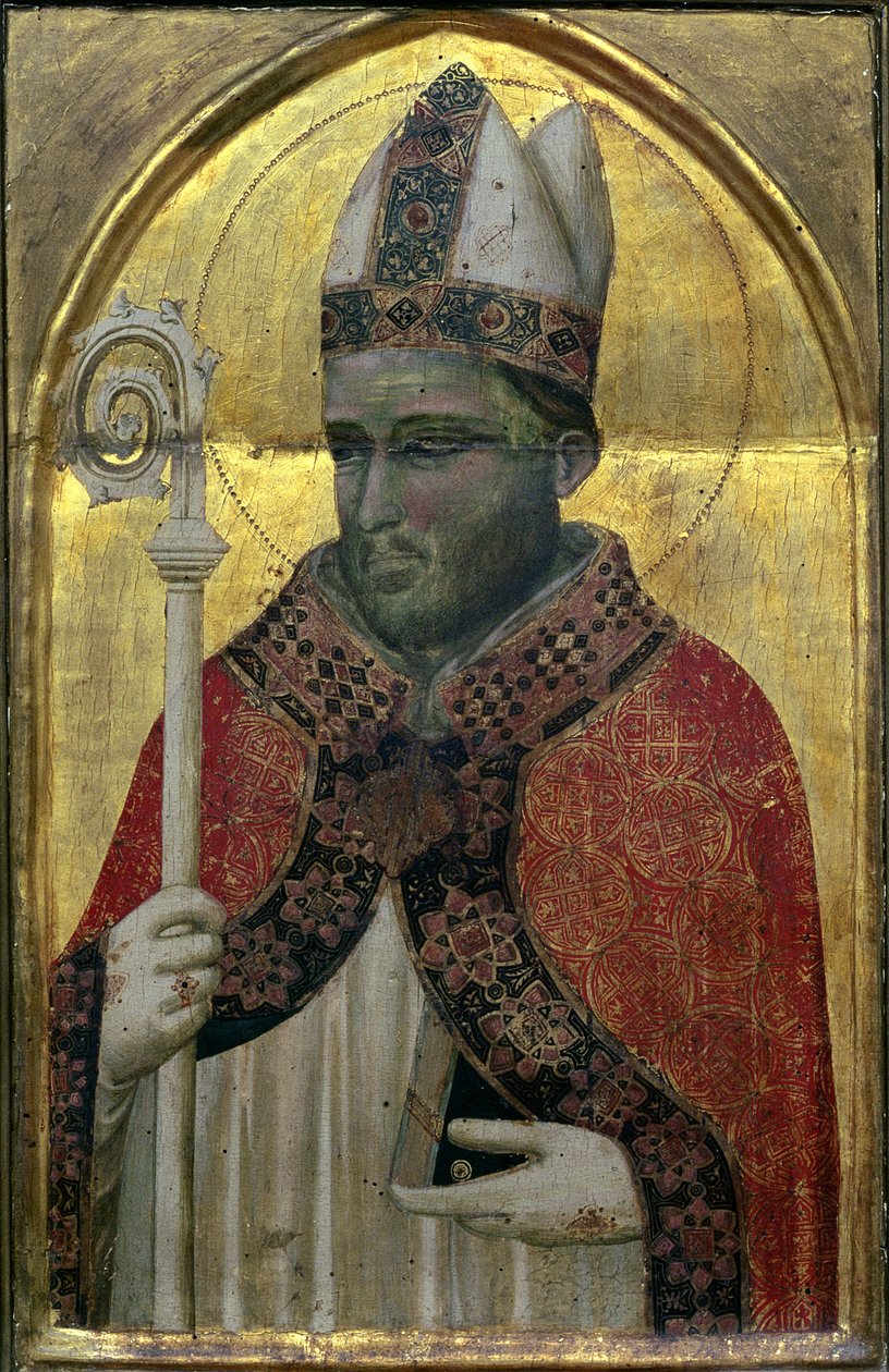 St. Proculus tempera panelen alkotó: Pacino di Buonaguida