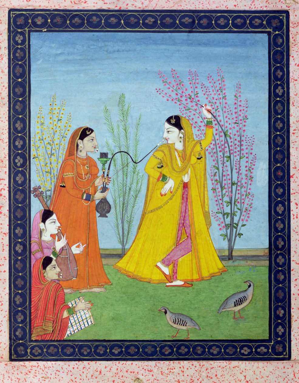 A tavasz kezdete, Chamba, Himachal Pradesh, 1800 körül alkotó: Pahari School
