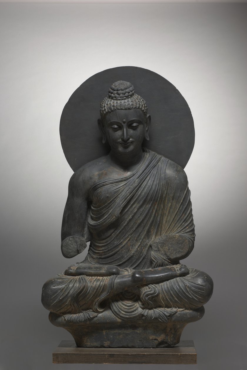 Ülő Buddha, Gandharából, Kushan-korszakból, 3. század 1. fele alkotó: Pakistani School