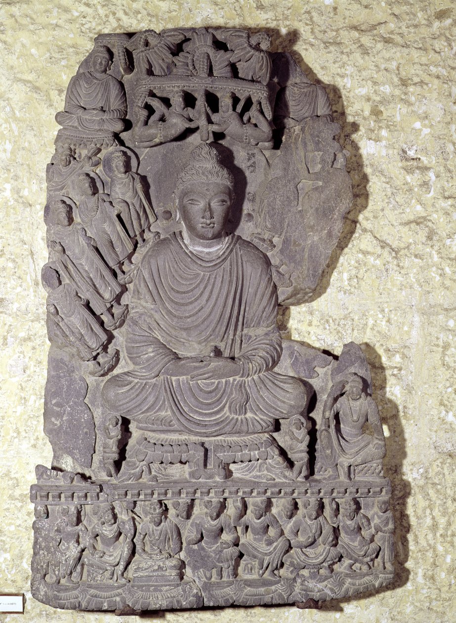 Ülő Buddha meditációban, 1-4. század alkotó: Pakistani School