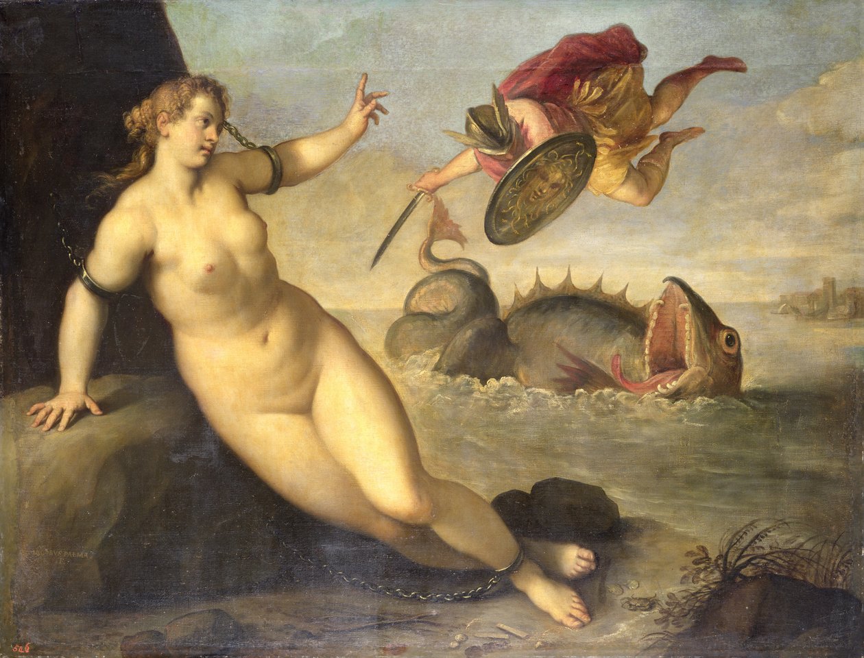 Perseus megmenti Andromédát, 1610 körül alkotó: Palma Il Giovane