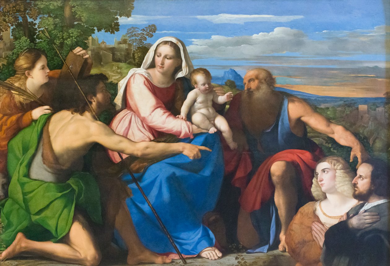 Szent beszélgetés az adományozókkal alkotó: Palma Il Giovane (1548 1628)