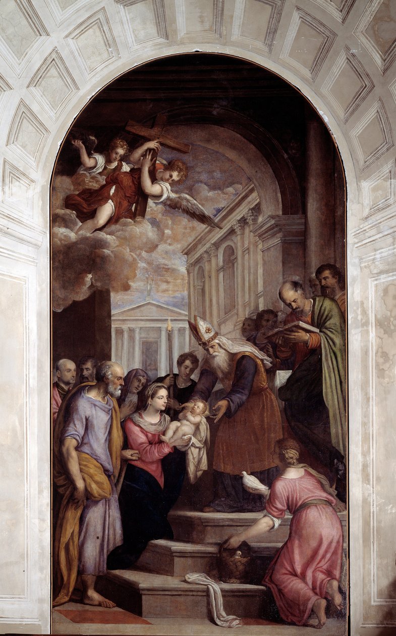 Jézus bemutatása a templomban (festmény alkotó: Palma Il Giovane
