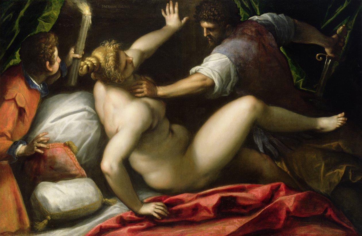 Tarquin és Lucretia, 16. század vége (olaj, vászon) alkotó: Palma Il Giovane (1548 1628)