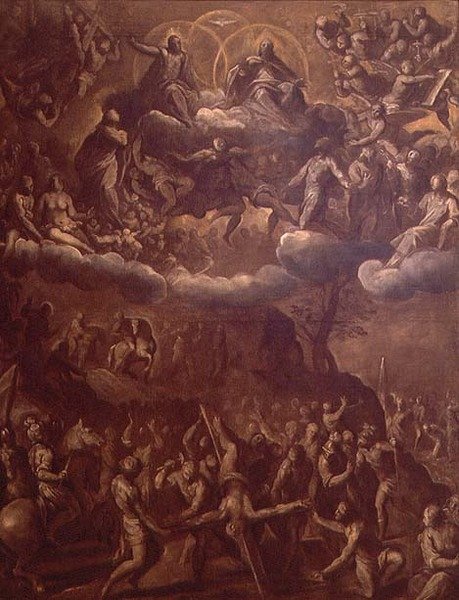 Szent Péter keresztre feszítése, 1615 körül (olaj, vászon) alkotó: Palma Il Giovane