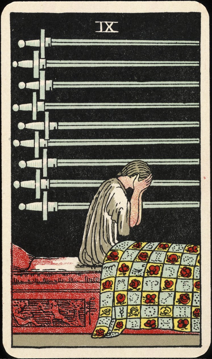 Kard kilenc, Tarot kártya, 1937 alkotó: Pamela Colman Smith