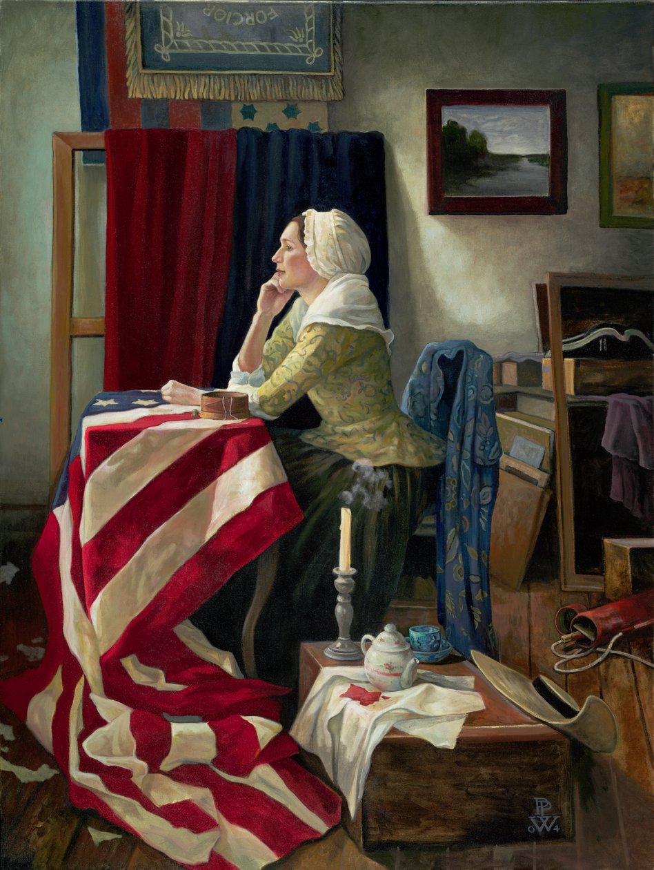 Zászlókészítő, 2000 (pasztell) alkotó: Pamela Patrick White