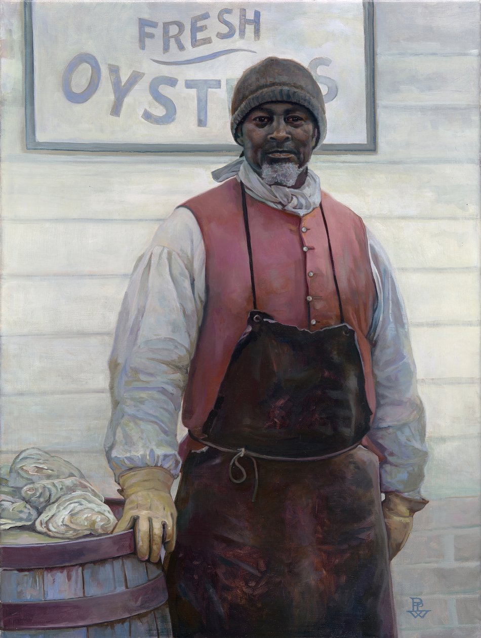 Az osztrigás, 2016 (olaj, vászon) alkotó: Pamela Patrick White