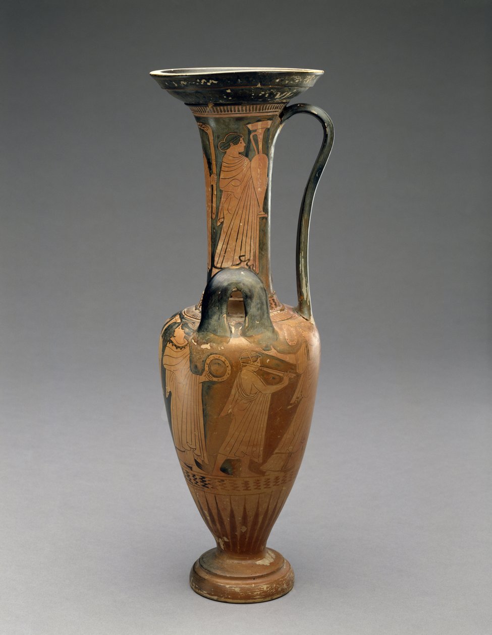 Loutrophoros Hydria esküvői körmenettel, ie 480-460 (terrakotta) alkotó: Pan Painter (attr. to)