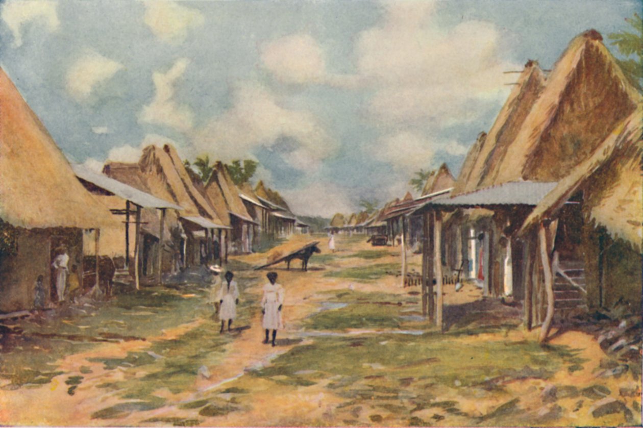 „A bennszülött falu, Panama”, 1916 alkotó: Panama Marine