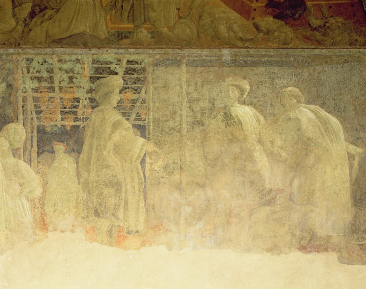 Noé részegsége, 1446 körül (sérült freskó) alkotó: Paolo Uccello