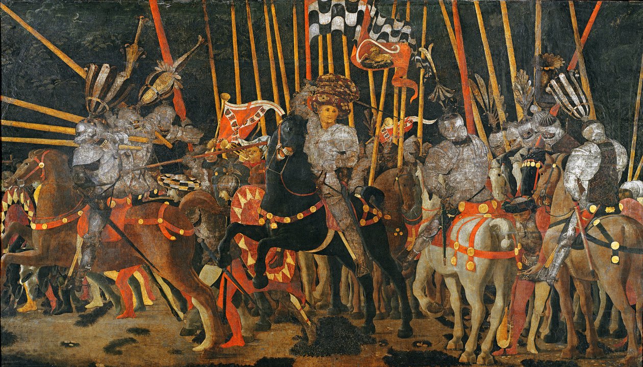 A San Romano-i csata 1432-ben, 1456 körül alkotó: Paolo Uccello