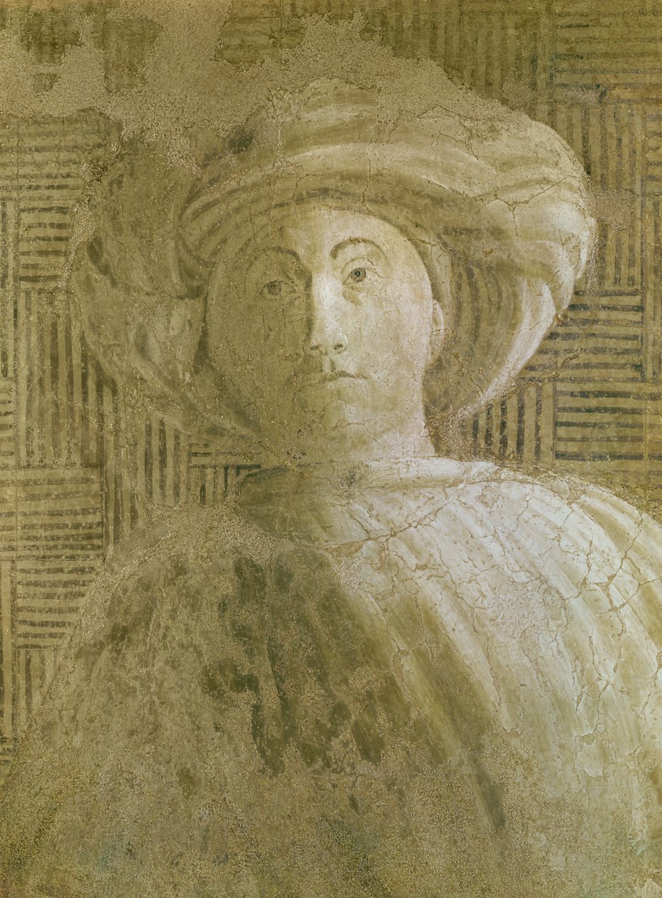 Noé áldozata és eufóriája (Sem fejének részlete), 1446-8 (vászonra átvitt freskó) alkotó: Paolo Uccello
